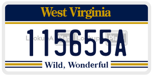 115655A  license plate in WV