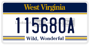 115680A  license plate in WV