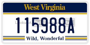 115988A  license plate in WV