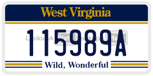 115989A  license plate in WV