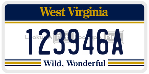 123946A  license plate in WV