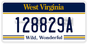 128829A  license plate in WV