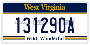 131290A  license plate in WV