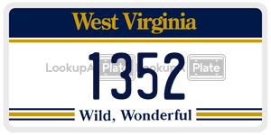 1352  license plate in WV