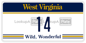 14  license plate in WV