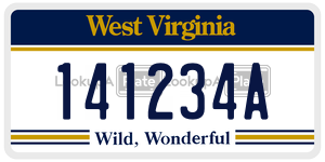 141234A  license plate in WV