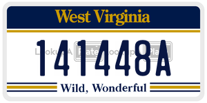 141448A  license plate in WV
