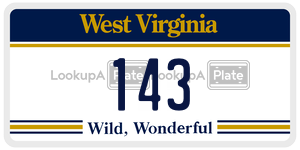 143  license plate in WV
