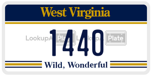 1440  license plate in WV