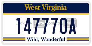 147770A  license plate in WV