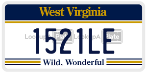 1521LE  license plate in WV