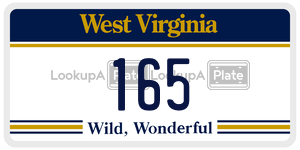 165  license plate in WV