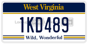 1KD489  license plate in WV