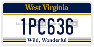 1PC636  license plate in WV
