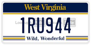 1RU944  license plate in WV