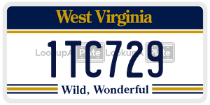 1TC729  license plate in WV
