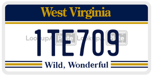 1TE709  license plate in WV