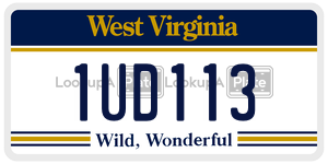 1UD113  license plate in WV