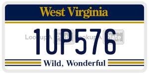 1UP576  license plate in WV
