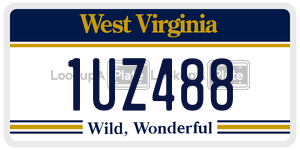 1UZ488  license plate in WV