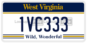 1VC333  license plate in WV