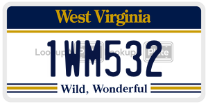 1WM532  license plate in WV