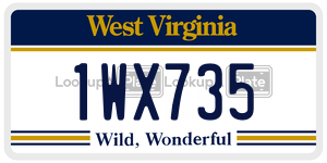 1WX735  license plate in WV