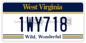 1WY718  license plate in WV