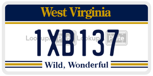 1XB137  license plate in WV