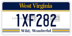 1XF282  license plate in WV