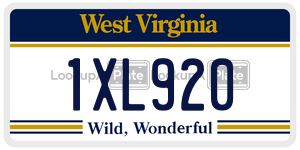 1XL920  license plate in WV
