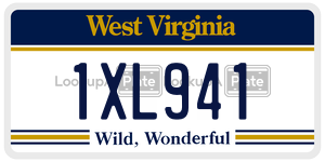 1XL941  license plate in WV