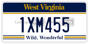 1XM455  license plate in WV