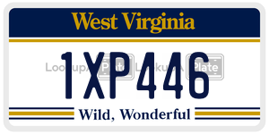 1XP446  license plate in WV