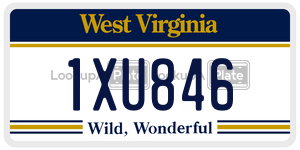 1XU846  license plate in WV