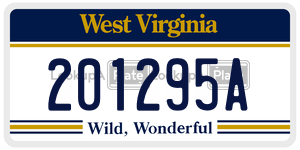 201295A  license plate in WV