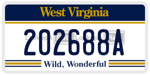 202688A  license plate in WV