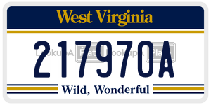 217970A  license plate in WV