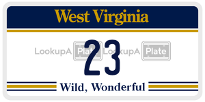 23  license plate in WV