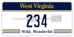 234  license plate in WV