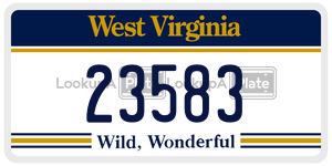 23583  license plate in WV