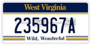 235967A  license plate in WV