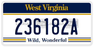 236182A  license plate in WV