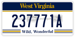 237771A  license plate in WV