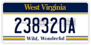 238320A  license plate in WV