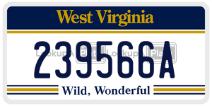 239566A  license plate in WV