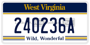240236A  license plate in WV