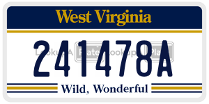 241478A  license plate in WV
