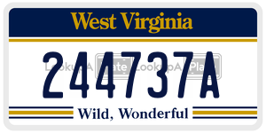 244737A  license plate in WV