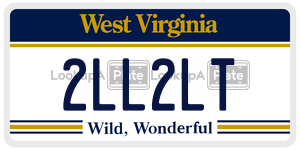 2LL2LT  license plate in WV